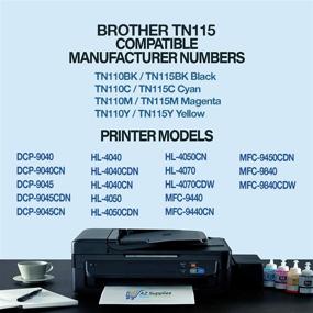 img 3 attached to 🖨️ AZ Supplies TN115 High Yield Toner Cartridges Color Set + Black for Brother Printers - Premium Quality, OEM Compatible - Black: 5,000 Page Yield, Color: 4,000 Page Yield