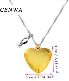 img 3 attached to 🌻 CENWA Yellow Cancer Awareness Necklace with Hope Ribbon Charm - Jewelry for Endometriosis, Bladder Cancer, Suicide Prevention & Bone Cancer