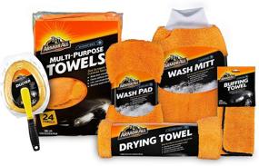 img 4 attached to 🧽 Armor All Microfiber Car Cleaning Towels Kit - Ultimate Cleaner for Bugs, Dirt & Dust - Ideal for Cars, Trucks & Motorcycles - Includes 29 Pieces (19121)