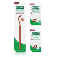 gum stimulator with 6 convenient rubber tip refills: an efficient oral hygiene tool logo