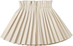 img 4 attached to WeLaken Leather Skirts Outfits Pleated Girls' Clothing for Skirts & Skorts