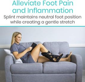 img 3 attached to Advanced Plantar Fasciitis Night Splint with Trigger Point Spike - Stabilizer Brace Alleviates Inflammation - Foot Support Boot with Adjustable Hook and Loop Straps for Achilles Pain Relief