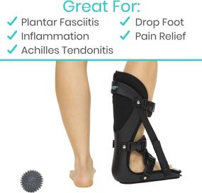 img 2 attached to Advanced Plantar Fasciitis Night Splint with Trigger Point Spike - Stabilizer Brace Alleviates Inflammation - Foot Support Boot with Adjustable Hook and Loop Straps for Achilles Pain Relief