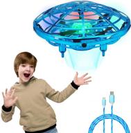 🚁 kids' hand-operated drones - motion sensor mini drone, hands-free indoor ufo toy flying ball drone with led flowing charging cable, 3d flip toys gift for boys and girls helicopter logo