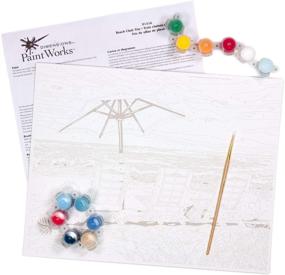 img 1 attached to Dimensions Beach Chair Trio Paint by Numbers Kit for Adults: 14'' W x 11'' L