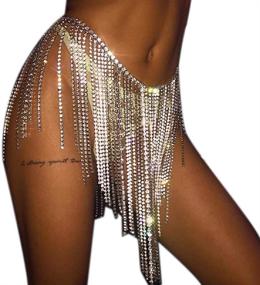 img 4 attached to 💎 KimYoung Rhinestone Jewelry Bikini: Stunning Nightclub Glam for Women