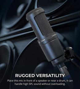 img 1 attached to 🎤 Микрофон Audio Technica AT2020 кардиоидный конденсаторный набор с аксессуарами и наушниками