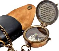 🧭 engraved graduation compass with trust in the lord, proverbs 3: 5-16 - stamped leather case, ideal for camping, boating & confirmation gifts, religious missionary & graduation gift ideas логотип