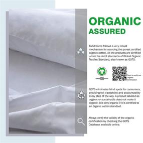 img 3 attached to 🌿 Premium 100% Organic Cotton Queen White Sheet Set | Breathable Percale Weave | 4 Piece, 300 Thread Count | GOTS Certified | Crisp Cool Luxury Finish | Fits Upto 17" Deep Pocket Mattress | Sustainable Comfort