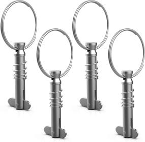 img 4 attached to OIIKI 4 Pack 1/4inch(6.3mm) Diameter Quick Release Pin - 316 Stainless Steel Bimini Top Pin