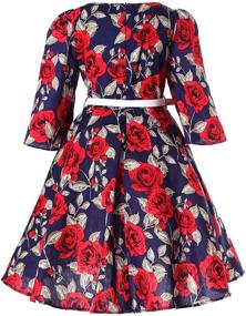 img 2 attached to Bonny Billy Vintage Knee Length Dresses for Girls: Stylish and Timeless Clothing Collection