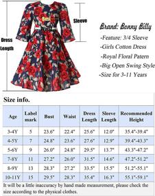 img 3 attached to Bonny Billy Vintage Knee Length Dresses for Girls: Stylish and Timeless Clothing Collection