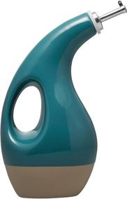 img 4 attached to 🍶 Rachael Ray Slip Glaze Ceramics EVOO Olive Oil Bottle Dispenser - 24 oz, Blue: Quality & Style Combined