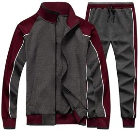 img 4 attached to 🏃 Lightning Fast Litteking Tracksuits: Comfortable Casual Sleeve Jogging.