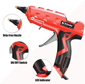 img 3 attached to 🔥 EZARC Hot Melt Glue Gun: Heavy Duty Full Size 100W Kit with 20Pcs Glue Sticks for DIY, Arts & Crafts, Sealing, Quick Repairs at Home or Office