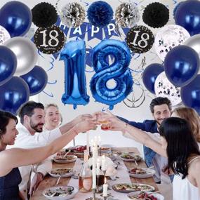 img 3 attached to 🎉 Blue and Silver 18th Birthday Party Decorations for Boys and Girls, Happy Birthday Banner Balloon Letters, Party Decor for Men, Birthday Balloons, Birthday Ballons