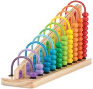 🧮 melissa & doug add & subtract abacus - enhance math skills with 55 colorful beads and sturdy wooden construction logo