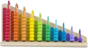 img 1 attached to 🧮 Melissa & Doug Add & Subtract Abacus - Enhance Math Skills with 55 Colorful Beads and Sturdy Wooden Construction