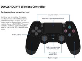 img 3 attached to Jet Black DualShock 4 Wireless Controller for PlayStation 4 - Classic Model