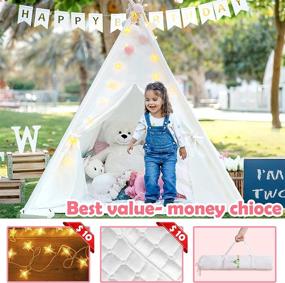 img 3 attached to 🏕️ Portable Tiny Land Case Teepee for Kids - Playhouse Ideal for Children's Play