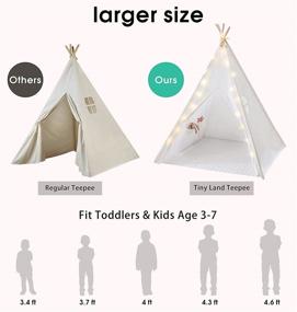 img 2 attached to 🏕️ Portable Tiny Land Case Teepee for Kids - Playhouse Ideal for Children's Play