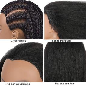 img 2 attached to 14 inch Mannequin Head with Human Hair for Salon Training: Real Hair Manikin for Styling, Braiding & Hairdresser Practice