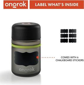 img 1 attached to Airtight Glass Storage Jar Set by ONGROK - 180ml, 3 Pack 🔒 of Color-Coded UV Herb Jars with Child Resistant Lid for Safely Stashing Goods