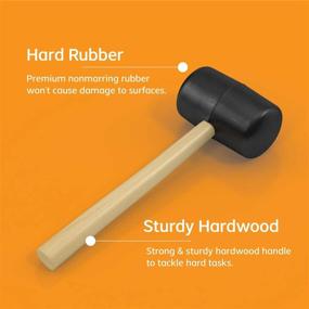 img 2 attached to 🔨 Versatile Double Wooden Rubber Mallet for Hardwood Surfaces