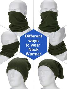 img 2 attached to 🧣 Stay Warm and Protected with our Fleece Warmer Gaiter Thermal Windproof Men's Scarf Accessories