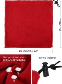 img 3 attached to 🧣 Stay Warm and Protected with our Fleece Warmer Gaiter Thermal Windproof Men's Scarf Accessories