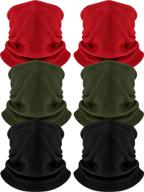 🧣 stay warm and protected with our fleece warmer gaiter thermal windproof men's scarf accessories logo
