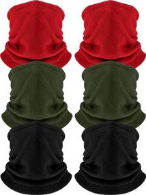 img 4 attached to 🧣 Stay Warm and Protected with our Fleece Warmer Gaiter Thermal Windproof Men's Scarf Accessories