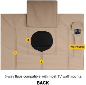 img 1 attached to 📺 KHOMO GEAR Brown Outdoor TV Cover - Weatherproof Protector for 60-65 Inch TV - Universal Fit for Most Mounts & Brackets