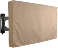 📺 khomo gear brown outdoor tv cover - weatherproof protector for 60-65 inch tv - universal fit for most mounts & brackets logo