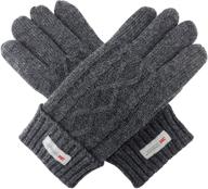 bruceriver diamond touchscreen thinsulate knitted gloves logo