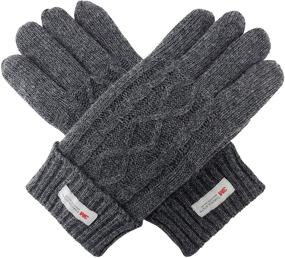 img 4 attached to Bruceriver Diamond Touchscreen Thinsulate Knitted Gloves