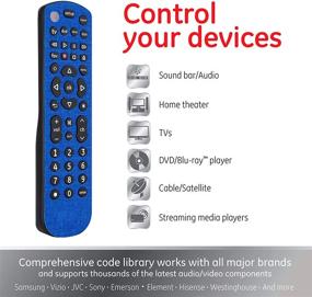 img 3 attached to GE Universal Remote 46577 Cobalt Blue for Samsung, Vizio, LG, Sony, Sharp, Roku, Apple TV, TCL, Panasonic, Smart TVs, Streaming Players, Blu Ray, DVD - 4 Device