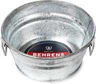 1-quart behrens silver 101lft hot dipped steel low flat tub logo