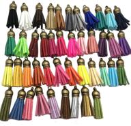 pamir tong 44pcs 38mm(1.5'') multi-colors suede leather tassel with bronze caps: trendy accessories for phone/bag/earrings/diy charms - gd44st02 (bronze) logo