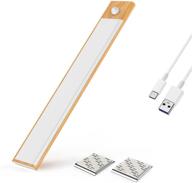 🔦 enhanced safety and convenience: 40led motion sensor usb rechargeable battery led under cabinet lights for kitchen closet wardrobe bedroom - 9.2inch логотип