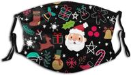 🎄 tequfe christmas face mask: washable, reusable bandanas with adjustable earloops for men and women - includes 2 filters logo