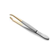 🔪 räz precision hair removal tweezer - swiss square-tip eyebrow tool for professional tweezing logo
