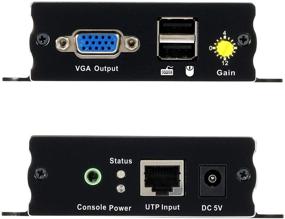 img 3 attached to TESmart 1080P 60Гц USB VGA KVM удлинитель через кабель Ethernet Cat5e Cat6 - Дальний диапазон 984 фута/300 метров (передатчик + приемник)