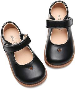img 1 attached to 👧 DADAWEN T Strap School Uniform Shoes: Stylish & Comfortable Toddler Girls' School Footwear