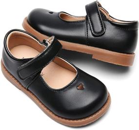 img 2 attached to 👧 DADAWEN T Strap School Uniform Shoes: Stylish & Comfortable Toddler Girls' School Footwear