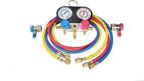 img 4 attached to Advanced Aain LX14 R134 Diagnostic A/C Manifold Gauge Kit: High-quality HVAC Gauge Set with 5FT Hose for R134A, R404A, R407 Refrigerants
