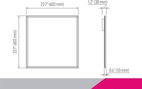 img 2 attached to 🔆 Neox 2x2 LED Flat Panel Light: Superior 27W 4000K (Bright White) Edge Lit Fixture - Dimmable for Drop Ceiling - UL Listed DLC Certified - Commercial Grade 2 Pack