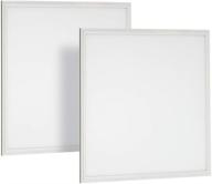 🔆 neox 2x2 led flat panel light: superior 27w 4000k (bright white) edge lit fixture - dimmable for drop ceiling - ul listed dlc certified - commercial grade 2 pack логотип