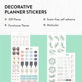 img 3 attached to The Happy Planner Petite Farmhouse Sticker Sheets - Multicolor Scrapbooking Supplies - Ideal for Journals, Scrapbooks & Albums - 339 Stickers Included