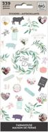 the happy planner petite farmhouse sticker sheets - multicolor scrapbooking supplies - ideal for journals, scrapbooks & albums - 339 stickers included logo